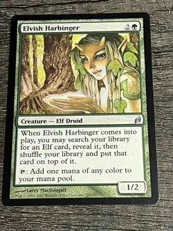Elvish Harbinger MTG Lorwyn (LRW) Uncommon LP English Elf Tutor - Image 1