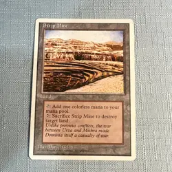MTG 4th Edition Strip Mine LP - Image 1