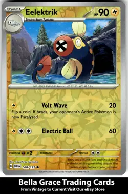 Eelektrik #068/197 SV03: Obsidian Flames Pokemon Common Reverse Holo - Image 1