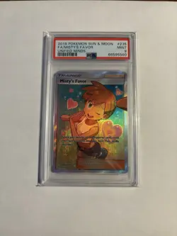 Pokemon Unified Minds Misty's Favor Trainer Full Art 235/236 - PSA 9 MINT - Image 1