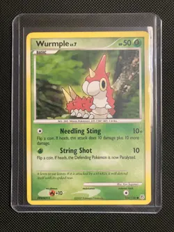 Pokemon TCG Wurmple 104/130 Diamond & Pearl Common Card (LP/MP) - Image 4