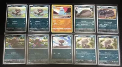 Pokemon TCG Paldean Wooper/Quagsire/Paldean Clodsire 10 Card Lot - Image 1