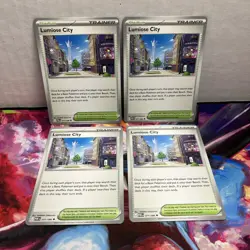 Pokemon TCG 4x Lumiose City 077/088 Perfect Order Playset NM - Image 1