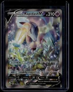 Pokemon TCG Galarian Rapidash V 168/198 Chilling Reign Alternate Full Art NM - Image 1