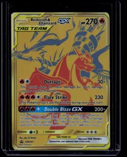 Pokemon TCG Reshiram & Charizard GX SM247 SM Promo LP - Image 1
