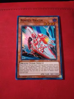 Yugioh Rokket Tracer SDRR-EN002 Super Rare 1st Ed NM - Image 1