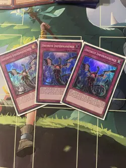 Infinite Impermanence x3 Super Rare Yugioh Cards SDCS 1st Edition Playset NM - Image 1
