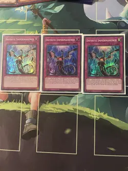 Infinite Impermanence x3 Super Rare Yugioh Cards SDCS 1st Edition Playset NM - Image 2