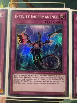 Infinite Impermanence x3 Super Rare Yugioh Cards SDCS 1st Edition Playset NM - Image 3