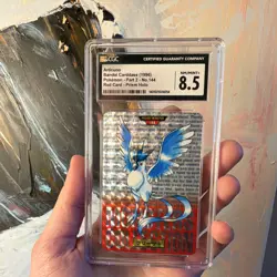 CGC 8.5 Articuno Bandai Carddass Part 2 #144 Prism Holo Japanese 1996 - Image 1