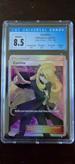pokemon Cynthia ultra prism 148/156 NM cgc 8.5 - Image 1