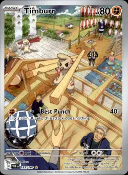Timburr 183/167 Holo - Pokemon SV06: Twilight Masquerade - NM - Image 1