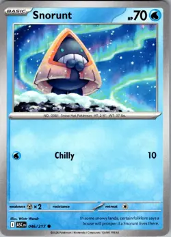 Snorunt Ascended Heroes 046/217 Common Pokemon Near Mint - Image 1