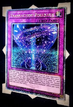 Transaction Rollback RA04-EN105 Quarter Century Rare 1st Edition Yugioh - Image 1
