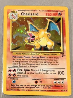 Pokemon TCG Charizard 004/130 Base Set 2 Holo Rare 120 HP English - Image 1