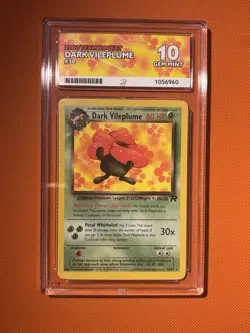 Pokemon TCG Dark Vileplume 30/82 Team Rocket Vintage 2000 WOTC Ace 10 Gem Mint - Image 1