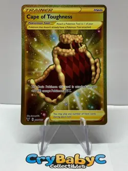 Pokemon Cape of Toughness 200/185 Vivid Voltage Sword & Shield SECRET RARE - Image 1