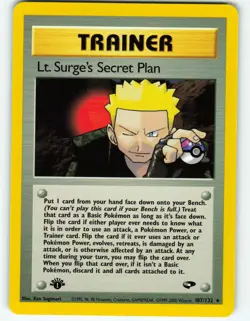 Lt. Surge's Secret Plan - 1st Edition - 107/132 Gym Challenge - Pokemon TCG 2000 - Image 1