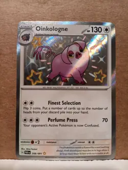 Oinkologne 208/091 Pokemon Paldean Fates Shiny Rare English NM - Image 1