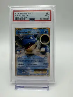 Pokemon Blastoise EX Ultra Rare PSA 9 Evolutions 21/108 Holo - Image 1