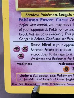 Pokemon TCG Gengar 5/62 Holo Rare Fossil Set 1999 VTG WOTC LP-/MP+ - Image 5