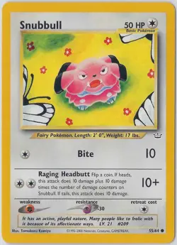 Snubbull 55/64 Common Neo Revelation Unlimited 2000 Pokemon M/NM - Image 1