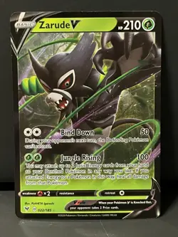 Zarude V 022/185 Holo V Rare Vivid Voltage Pokemon Near Mint - Image 1
