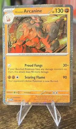 Pokemon TWM Hisuian Arcanine 100/167 Cosmos Holo Surging Sparks Bliste - Image 1