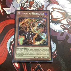 MITSURUGI NO MIKOTO, SAJI SECRET RARE L26D-ENM05 NEAR MINT YUGIOH - Image 1