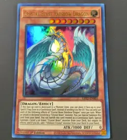 Yu-Gi-Oh! Crystal Beast Rainbow Dragon Ultra Rare 1st Edition GFP2-EN001 LP - Image 1