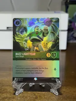 Disney Lorcana Buzz Lightyear Space Ranger Epic Foil 211/204 Wilds Unknown - Image 1