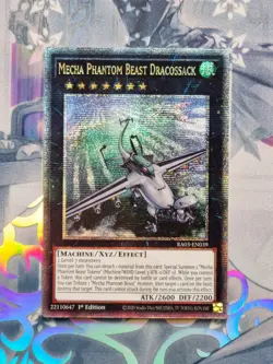 RA03-EN039 Mecha Phantom Beast Dracossack Platinum Secret Rare 1st Ed NM YuGiOh - Image 1