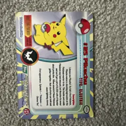 Topps Pokemon Pikachu Card #25 1st Print Blue Label 1999 TV Animation Series - Image 2