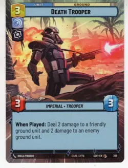 Star Wars Unlimited Hyperspace Card #299 Death Trooper - Image 1