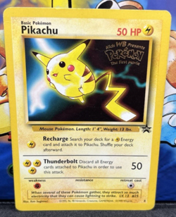 Pikachu Pokemon Card WB Movie Black Star Promo Stamped 4 Vintage WOTC - F/S - Image 1