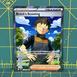 2025 Pokemon SV Journey Together JTG EN Brock's Scouting #179/159 Card Full Art - Image 1