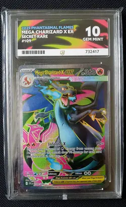 ACE 10 Mega Charizard X ex Phantasmal Flames Pokemon card tcg *read description* - Image 1