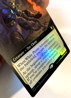 MTG White Plume Adventurer *EXTENDED ART FOIL* Battle for Baldurs Gate 558 NM - Image 2