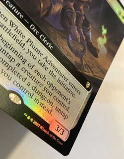 MTG White Plume Adventurer *EXTENDED ART FOIL* Battle for Baldurs Gate 558 NM - Image 3