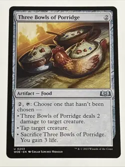 MTG Wilds of Eldraine Three Bowls of Porridge 0253 NM - Image 1