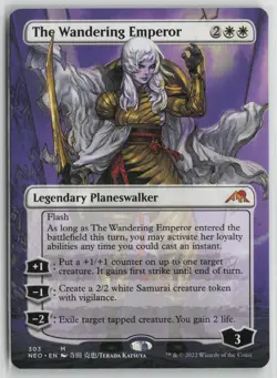 The Wandering Emperor (Borderless) LP 303 Kamigawa: Neon Dynasty MTG - Image 1