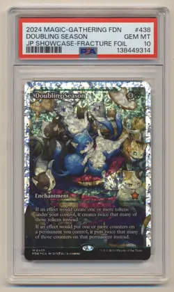 PSA 10 MTG Magic the Gathering FDN Showcase Fracture FOIL Doubling Season GEM MT - Image 1
