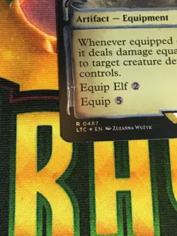 C5174 MAGIC MTG COMMANDER LORD RINGS LOTR LOTHLORIEN BLADE #0487 LP FOIL SHOWCAS - Image 4