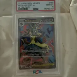 2025 Pokemon Meg En-Mega Evolution - Mega Lucario Ex 160/132 - Ultra Rare - Image 1
