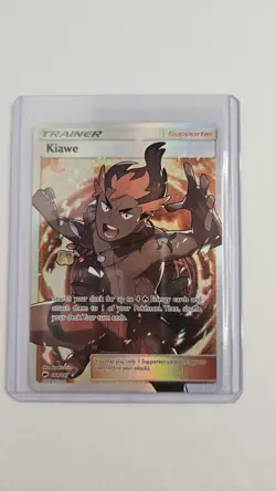 Pokemon Card - Kiawe (Full Art) Burning Shadows 144/147 Ultra Rare - Image 1