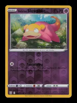 REVERSE HOLO GALARIAN SLOWPOKE COMMON 054/163 LP POKEMON - Image 1