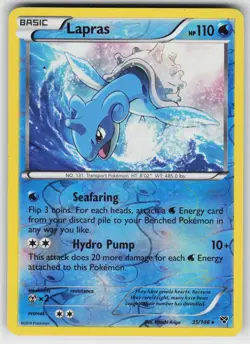 Lapras 35 Reverse Holo 146 R XY Pokemon Moderately Played - Image 1