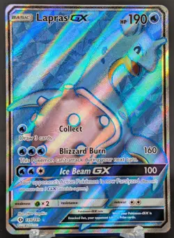 Pokemon Lapras GX #139/149 English Sun & Moon Ultra Rare Full Art - Image 1