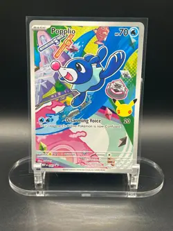 2026 Pokemon MEP EN Popplio 045 Black Star Promo **Fresh Pull** - Image 1