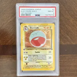 1999 Pokemon TCG Electrode 1st Edition Jungle Holo 02/64 PSA 8 Holo Rare - Image 1